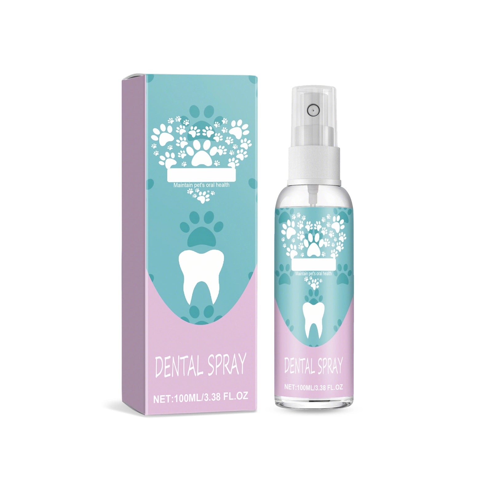Pet teeth stain remover spray for dogs and cats main product image